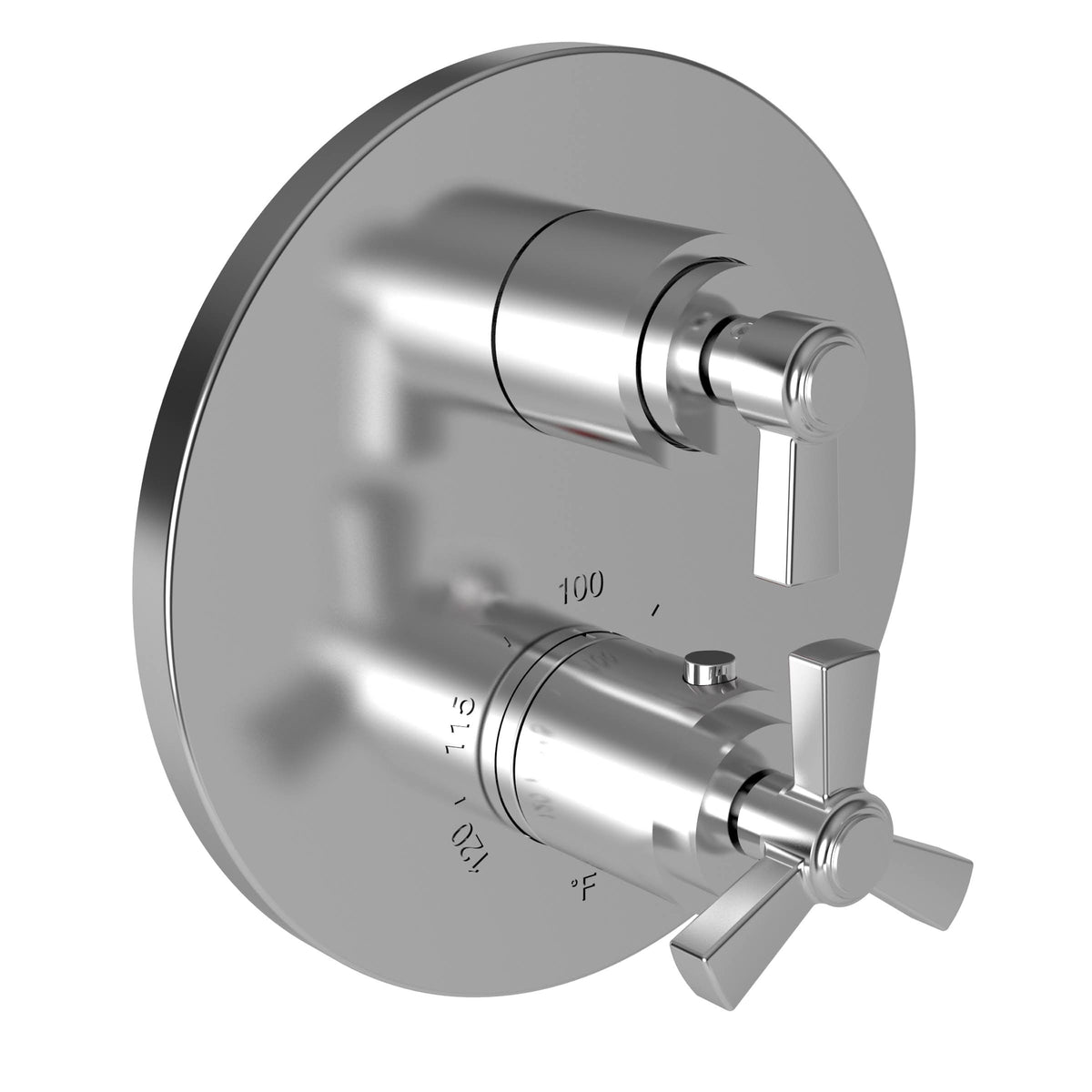 Gloss Black Thermostatic Trim Plate with Handle Q303