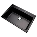 Black Drop-In Kitchen Sink C244
