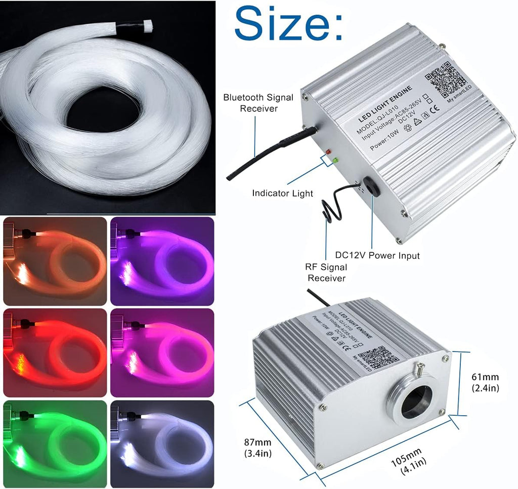 Bluetooth Fiber Optic Star Ceiling Light Kit 460pcs 9.8ft Z9403