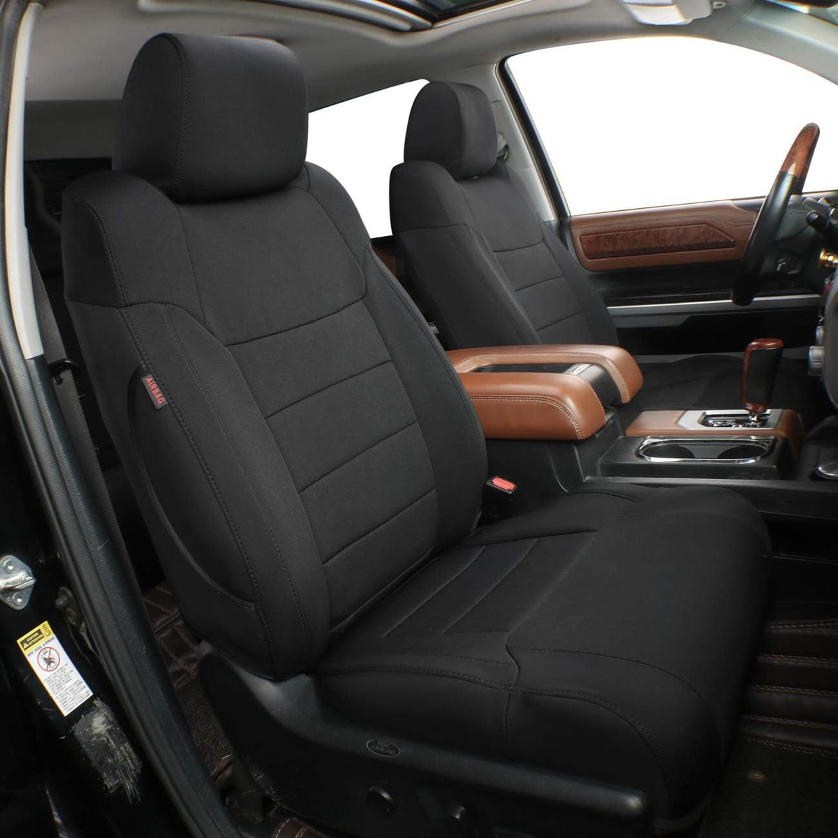 Black Neoprene Car Seat Covers W788