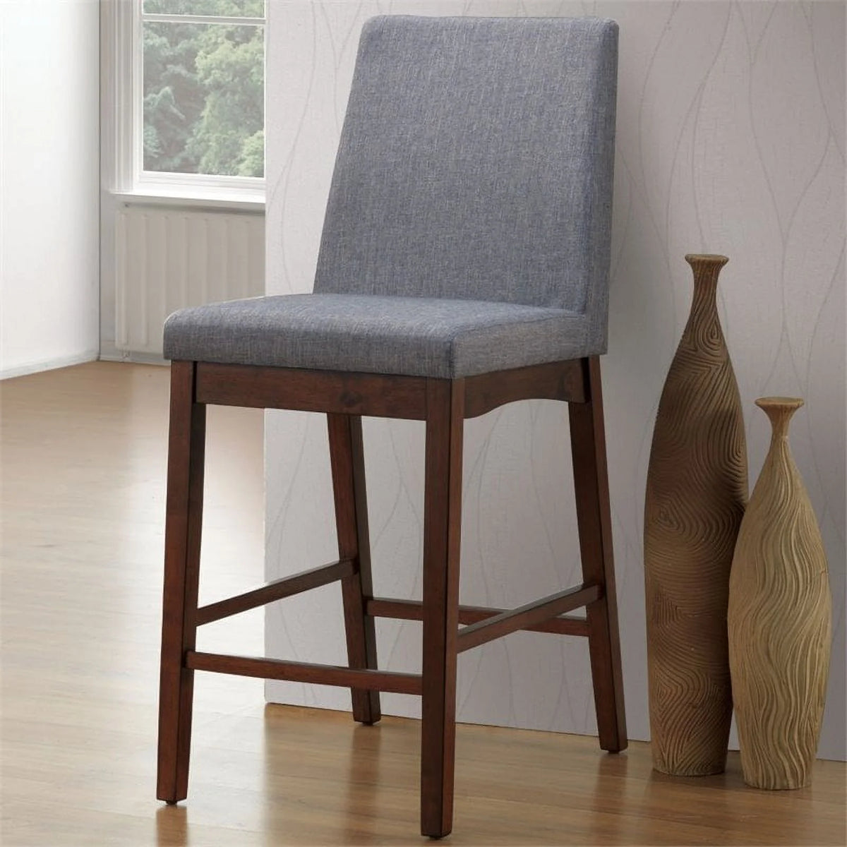 Fabric Counter Height Chair Set of 2 T78231
