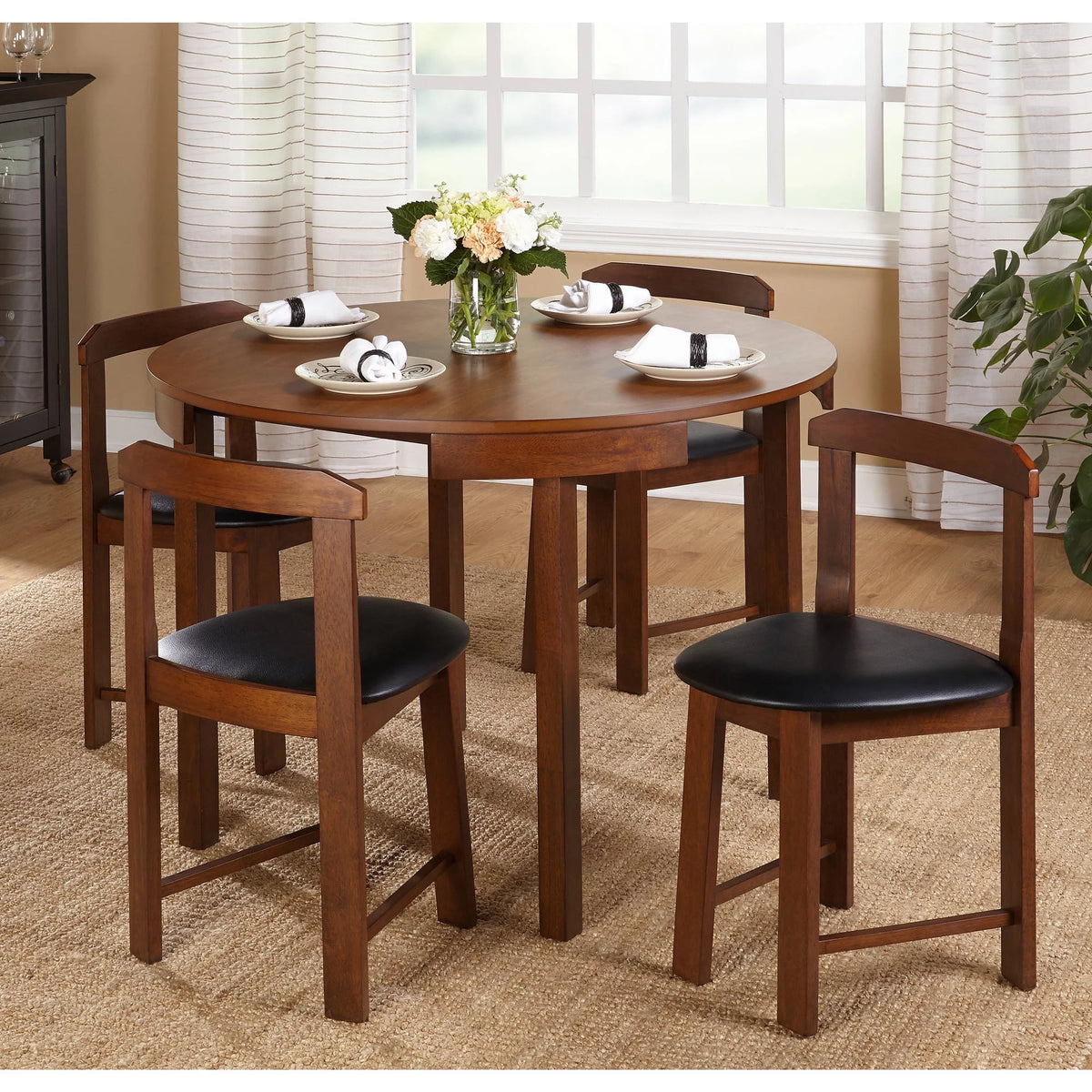 5 Piece Brown MDF Dining Set R302
