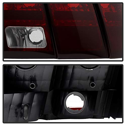 Red Smoked Tail Lights Brake Lamps Pair Set G5452