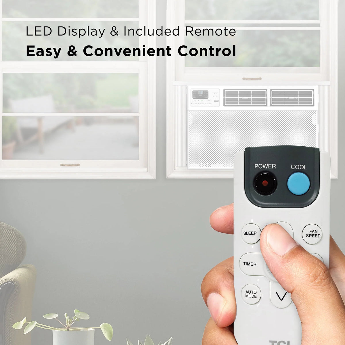 10,000 BTU Smart Window Air Conditioner, White S106