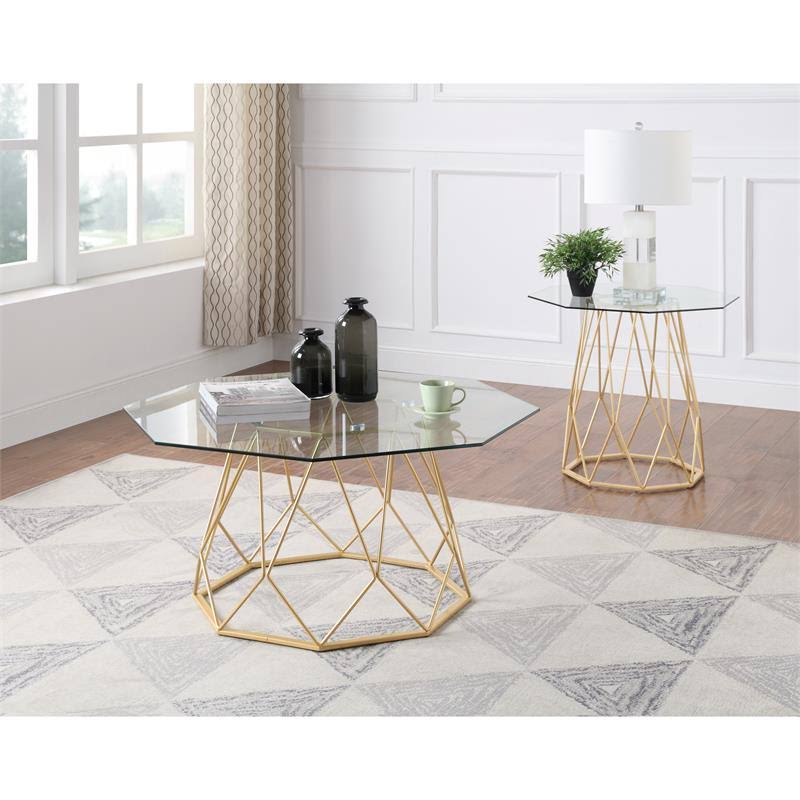Contemporary Glass Top End Table I588500