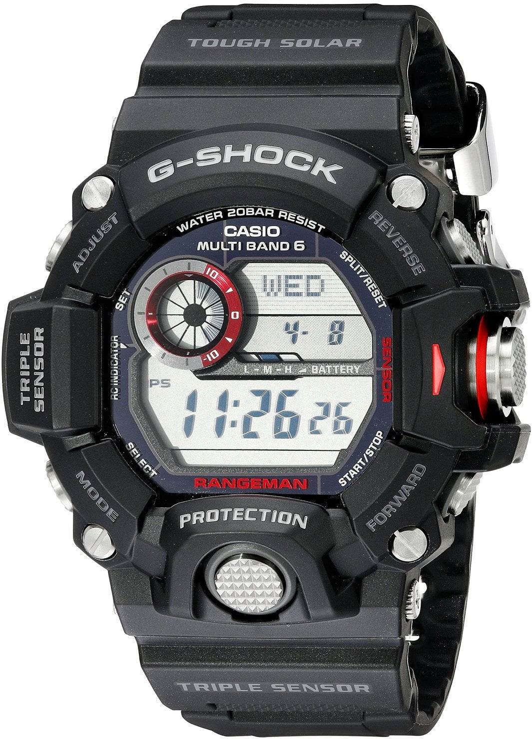 Multi-Band 6 Atomic Timekeeping Digital Dial Men's Watch A354