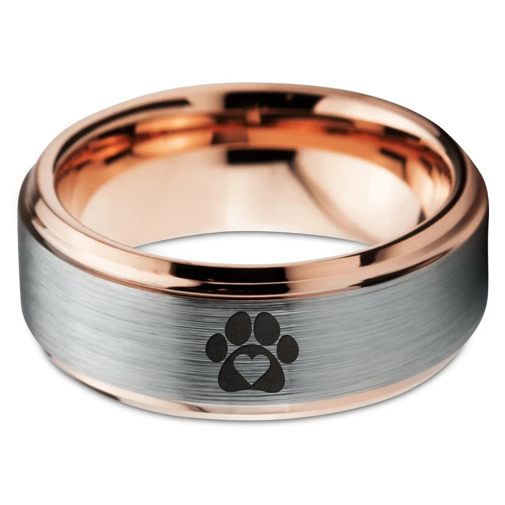 18k Rose Gold Tungsten Ring A85546