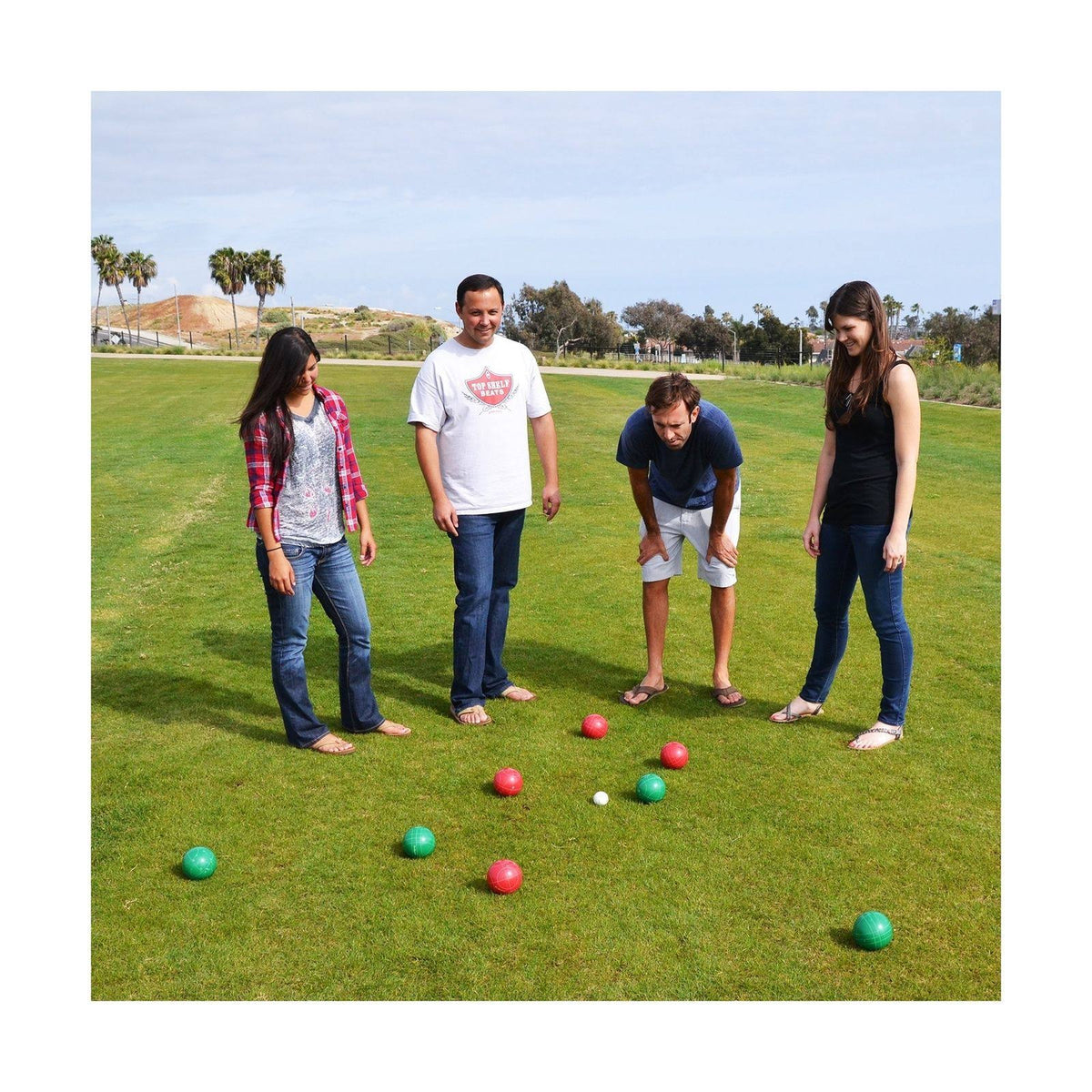 Bocce Set with 8 Balls, Pallino, Case, and Measuring Rope J243727