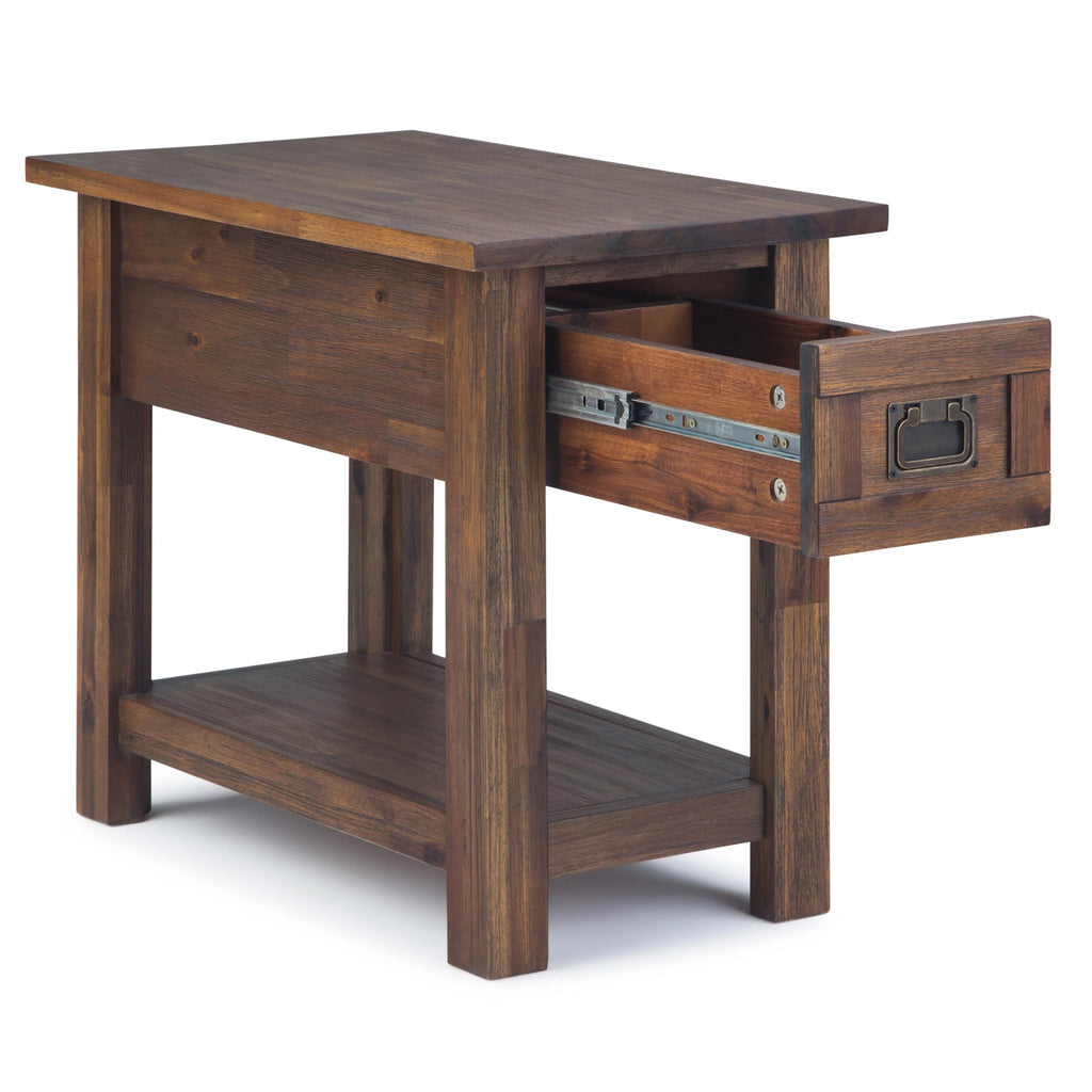 14 inch Wide Rustic Narrow Side Table J342