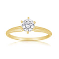 14k Yellow Gold Diamond Solitaire Engagement Ring S474116
