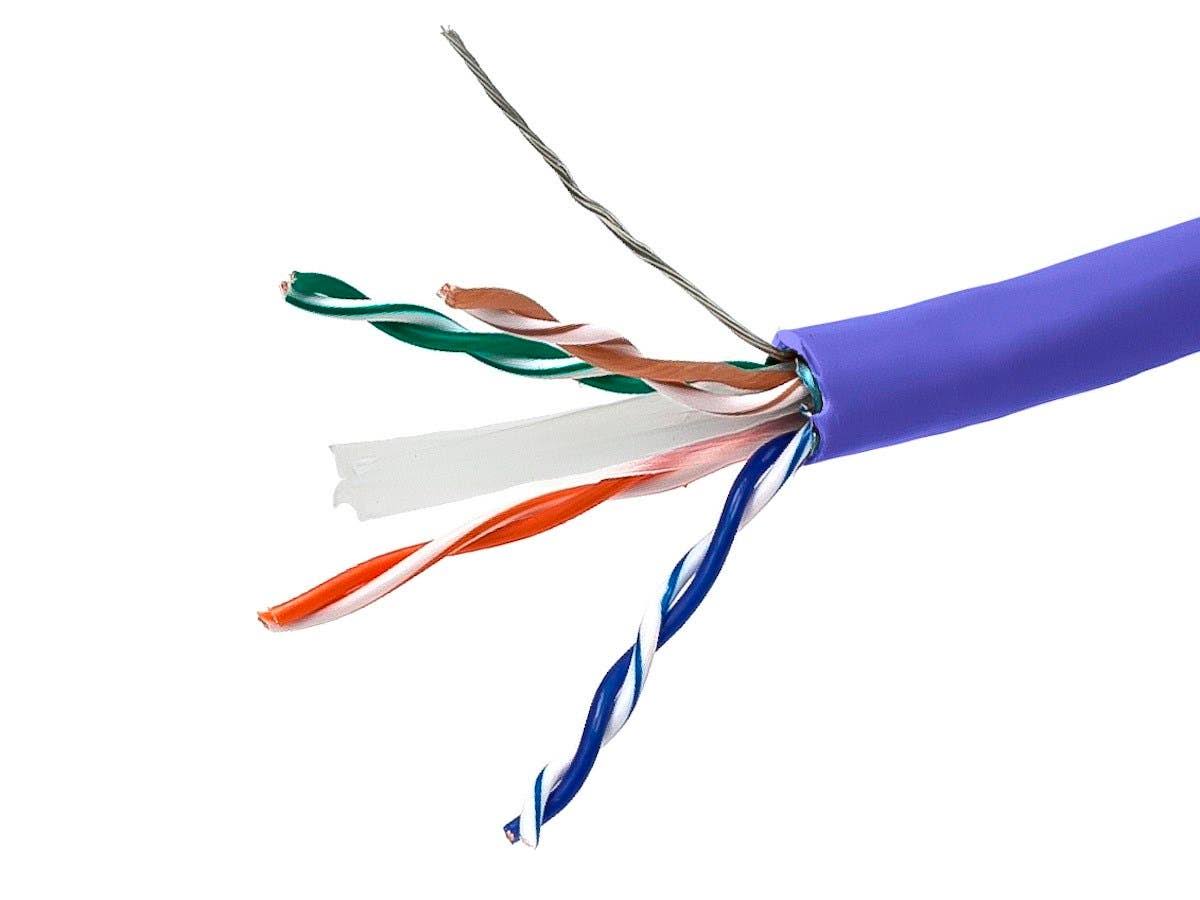 1000 ft. Cat6a FTP Solid Ethernet Cable Blue J892450