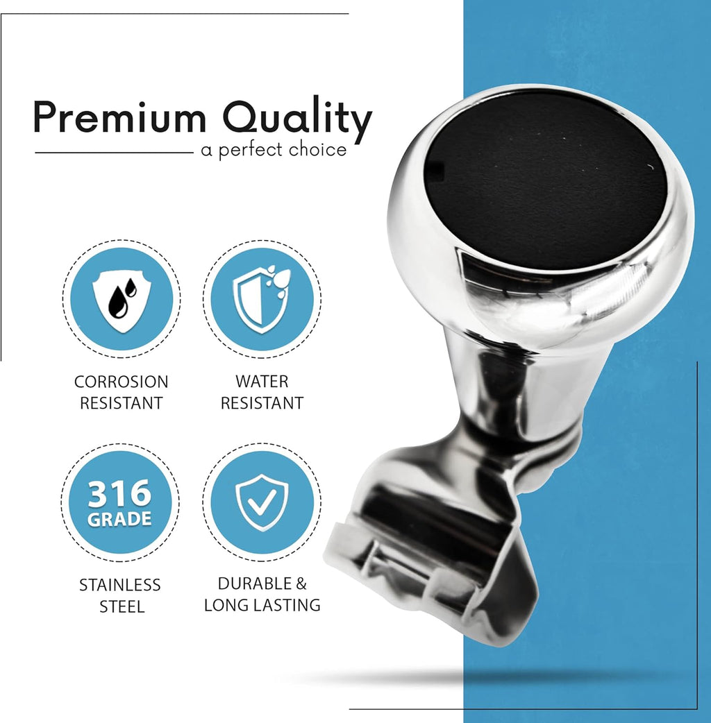 316 Stainless Steel Mirror Polished Sport Boat Steering Wheel Spinning Knob A688009