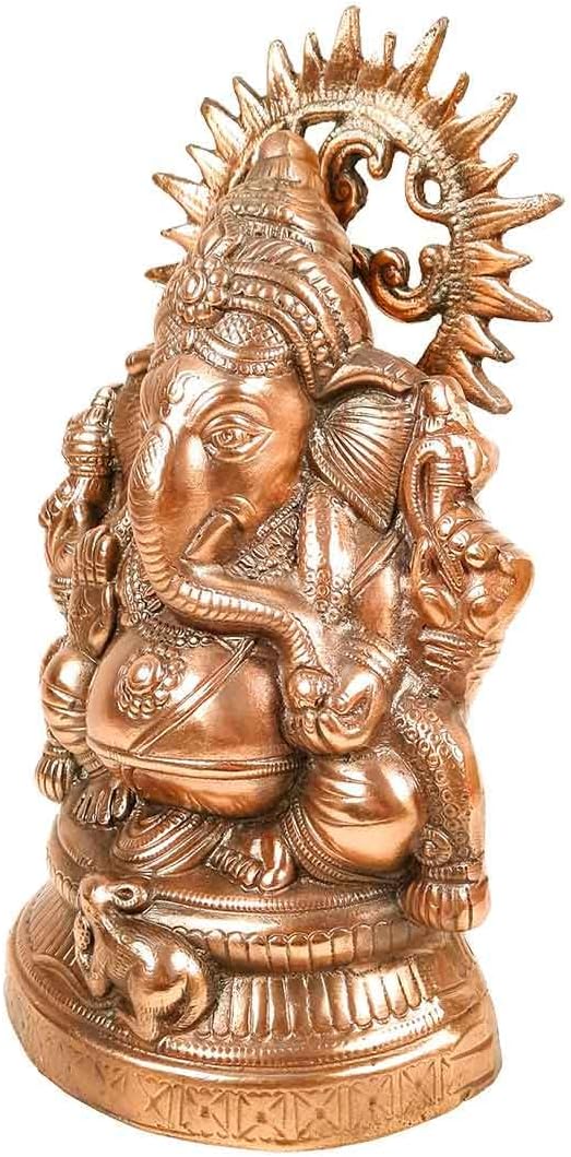 Lord Ganesha Statue Metal 15 Inch Bronze C84736
