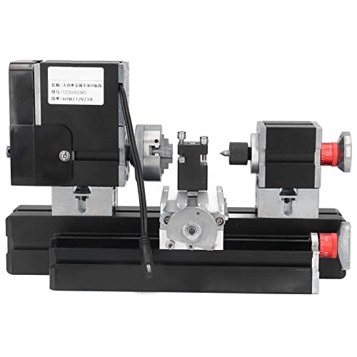 12VDC 60W 12000RPM Micro Lathe Machine with Drill Chuck Y89982