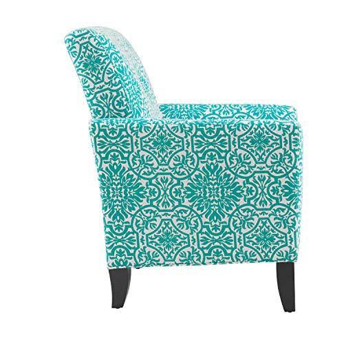 Button Tufted Arm Chair Gold Damask P130