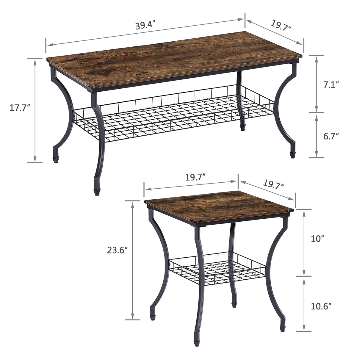 Brown 3-Piece Coffee Table Set K123033