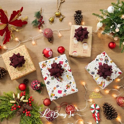 Dark Red Velvet Gift Bow 12 PCs Y499