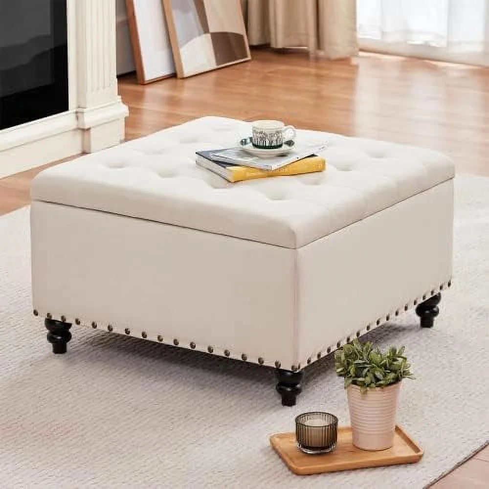 Square Tufted Ottoman D5882