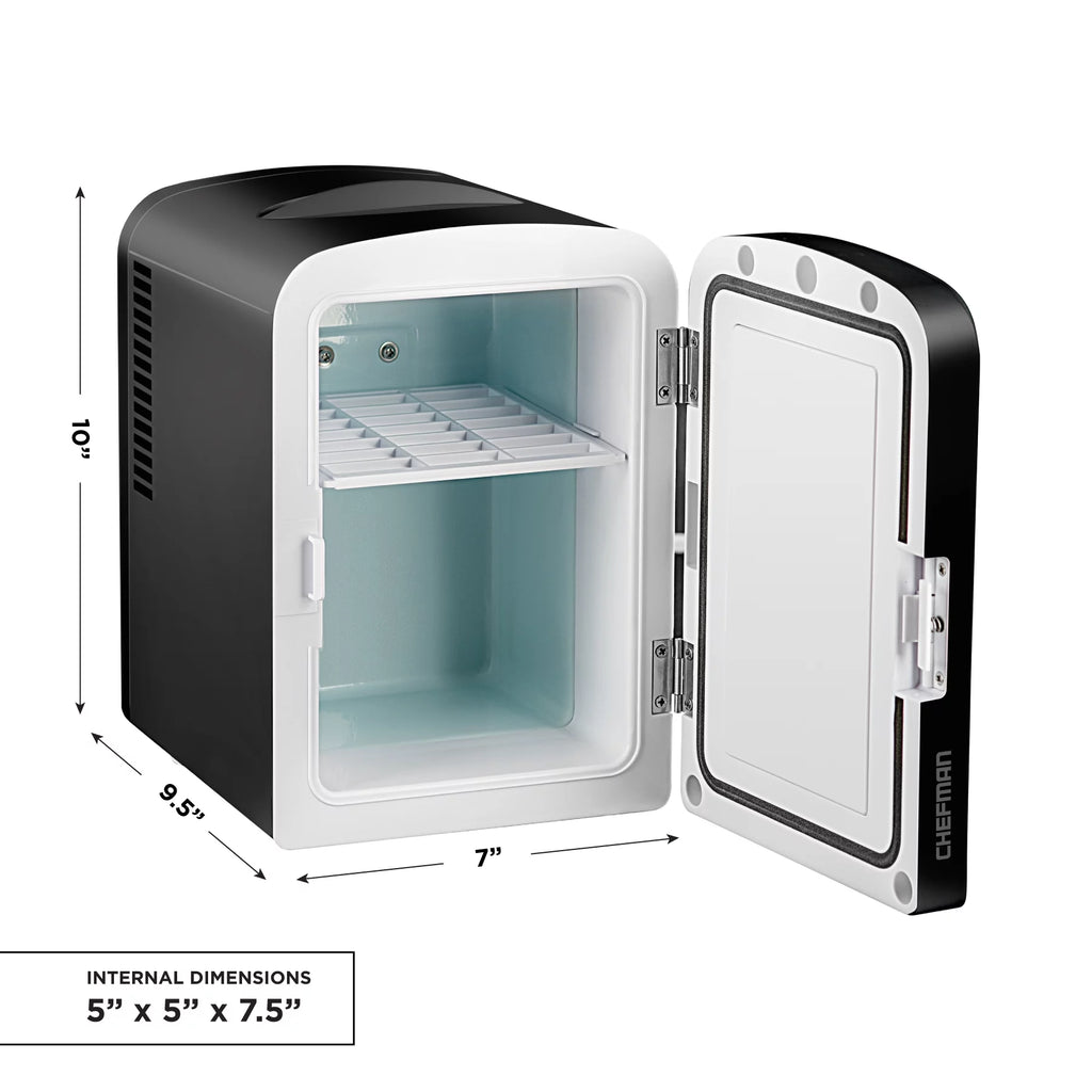 Pink Portable 4L Mini Fridge with Heating and Cooling S767760