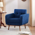 Dark Blue Fabric Accent Arm Chair V3190
