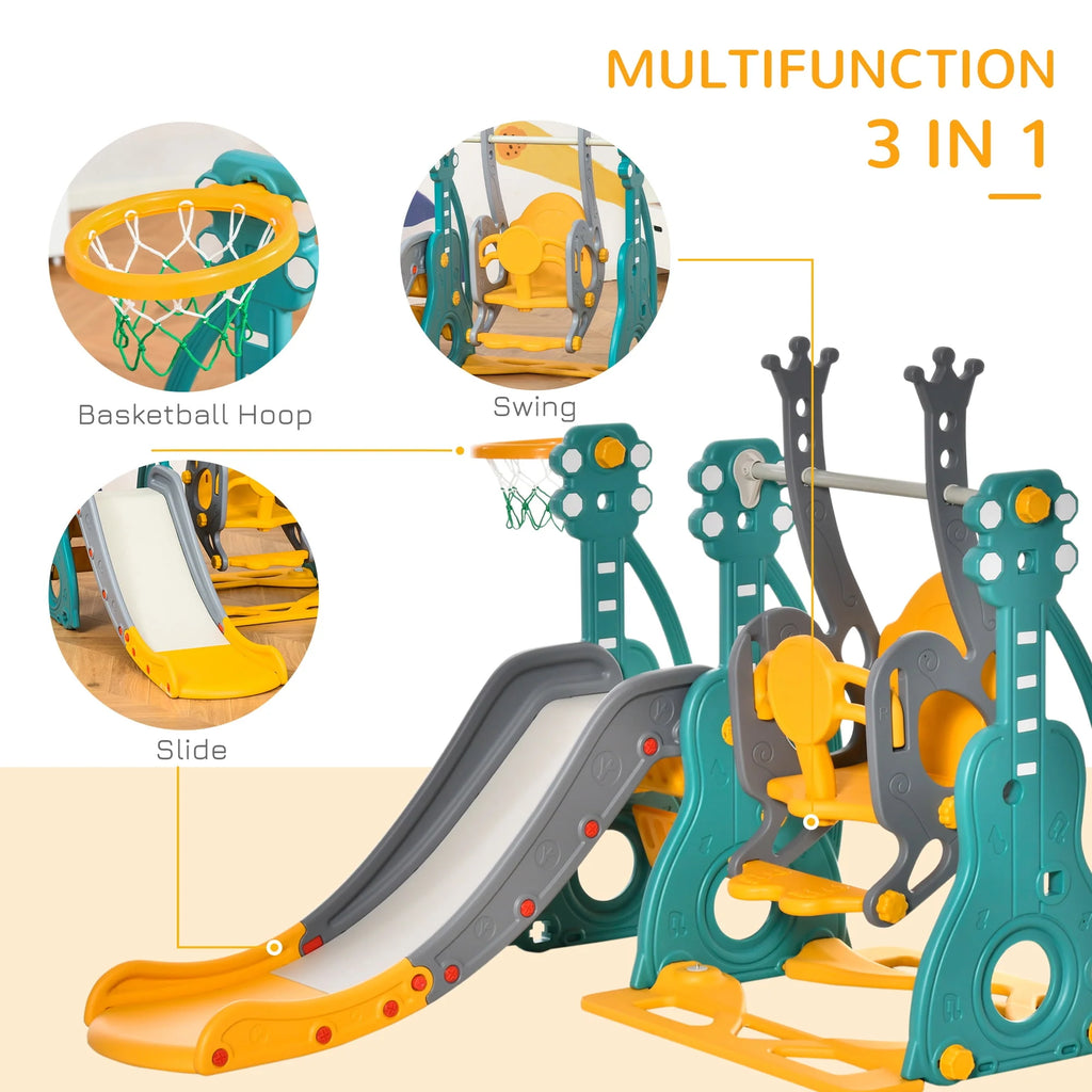3 in 1 Toddler Swing and Slide Set with Climber L883815