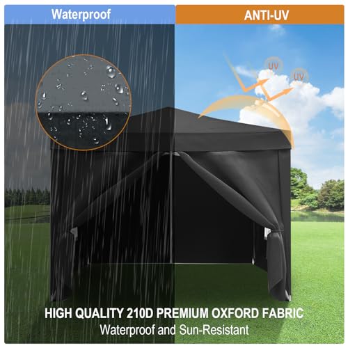 10x20 White Pop Up Canopy Tent with 6 Sidewalls Z20054