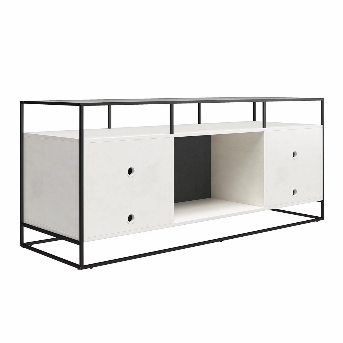 Plaster TV Stand with Electric Fireplace H718092