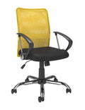 Yellow Contoured Mesh Office Chair E4147