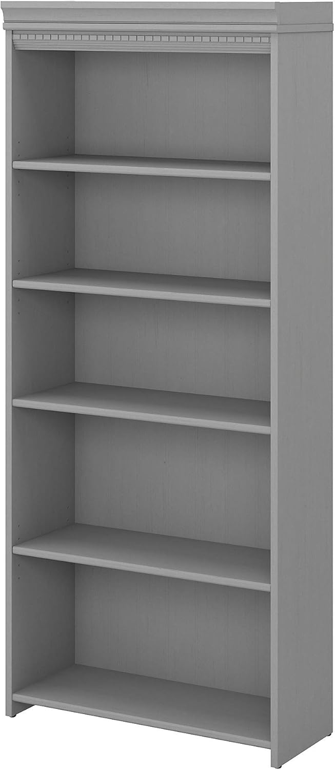 5 Shelf Bookcase in Antique Black H7381