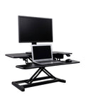 Black electric standing desk converter J148