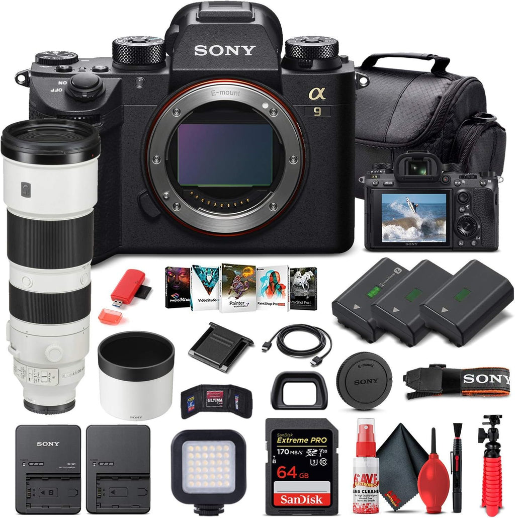 Mirrorless Digital Camera Body Only with 200-600mm Lens, 64GB Memory Card, 2 x NP-FZ-100 Battery, Case, External Charger (Renewed) G6415