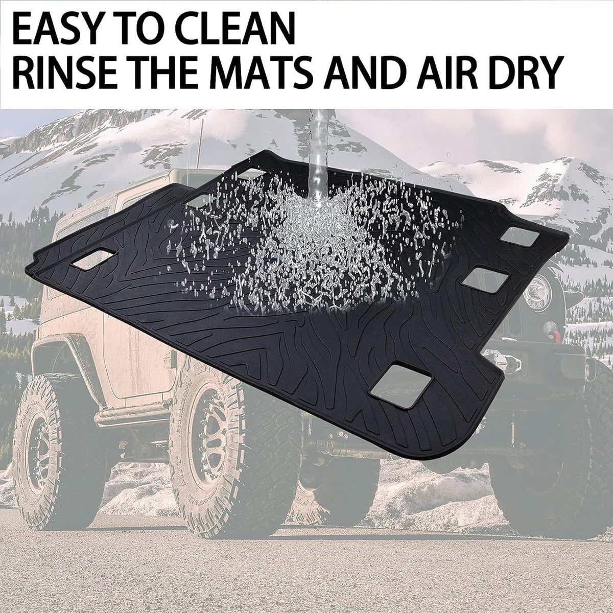 Black Heavy Duty Anti-Slip Cargo Liner Mats H55165
