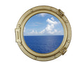 Gold Finish Decorative Ship Porthole Window 20x22 R805