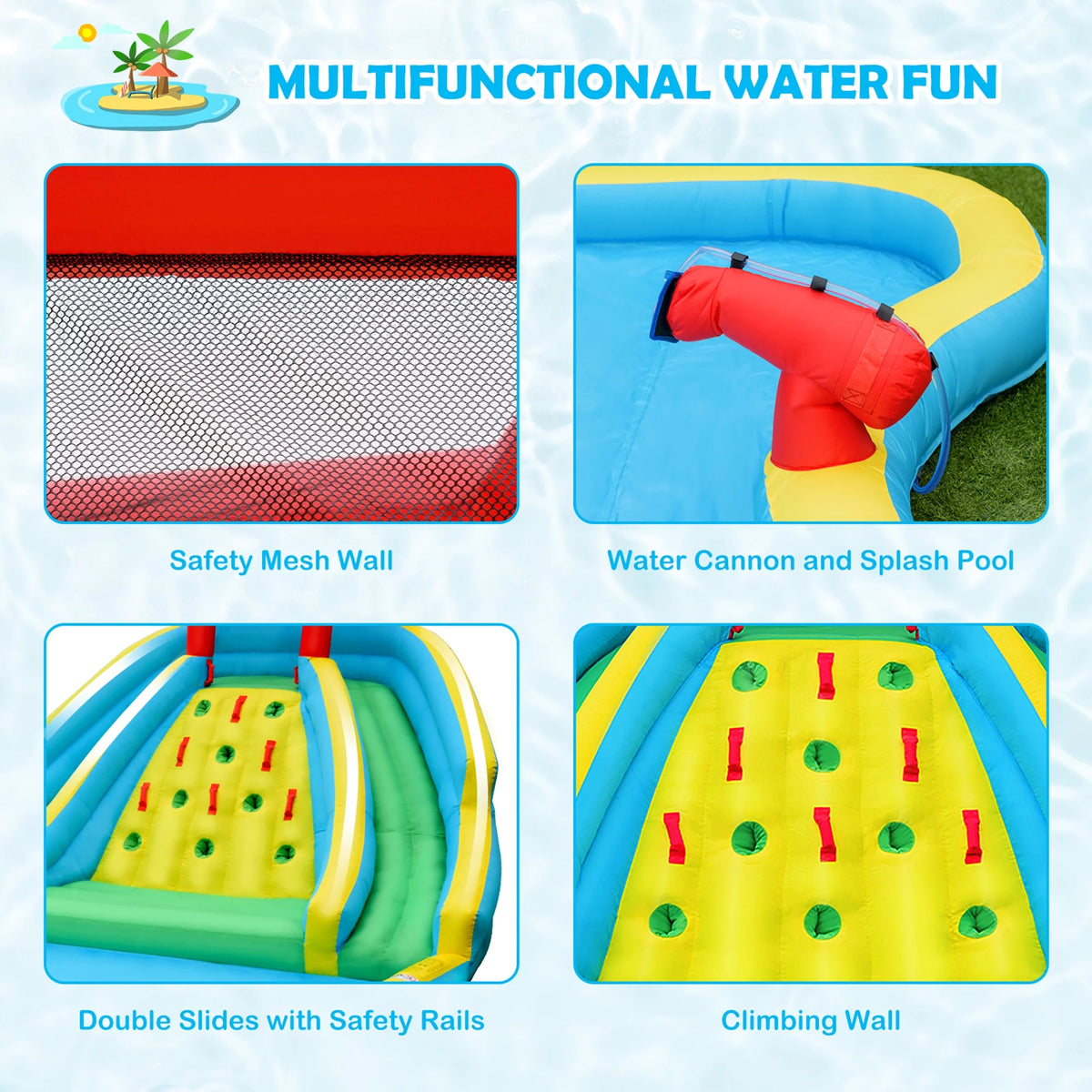Inflatable Bouncy Splash Pool Climbing Wall O371