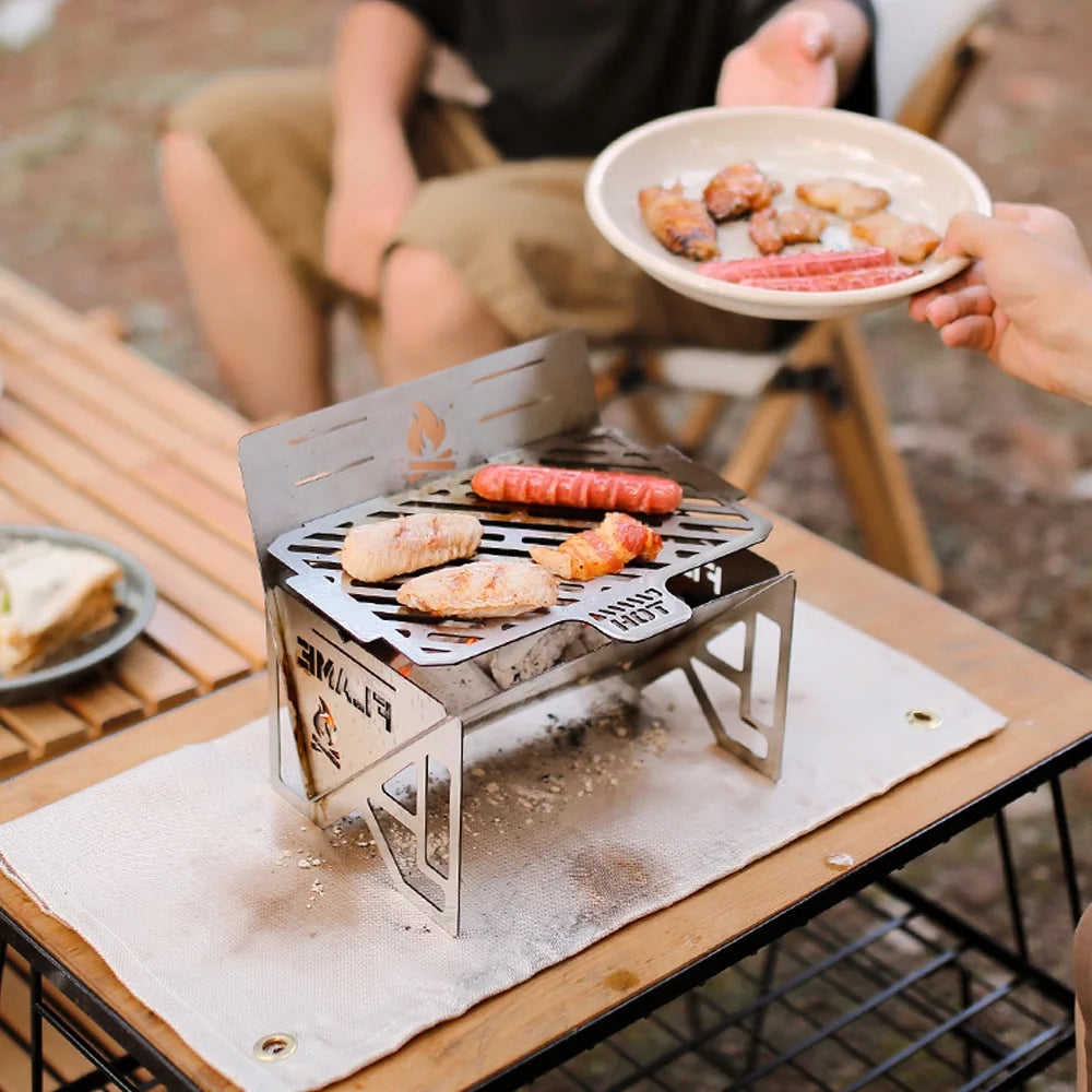 Camping Detachable Portable Stainless Steel Furnace B635356