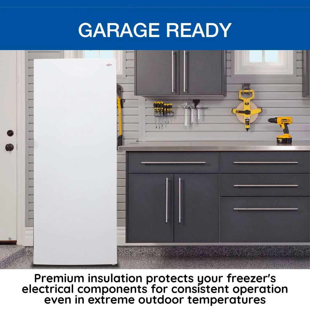 White 7.0 cu ft Upright Freezer E41122