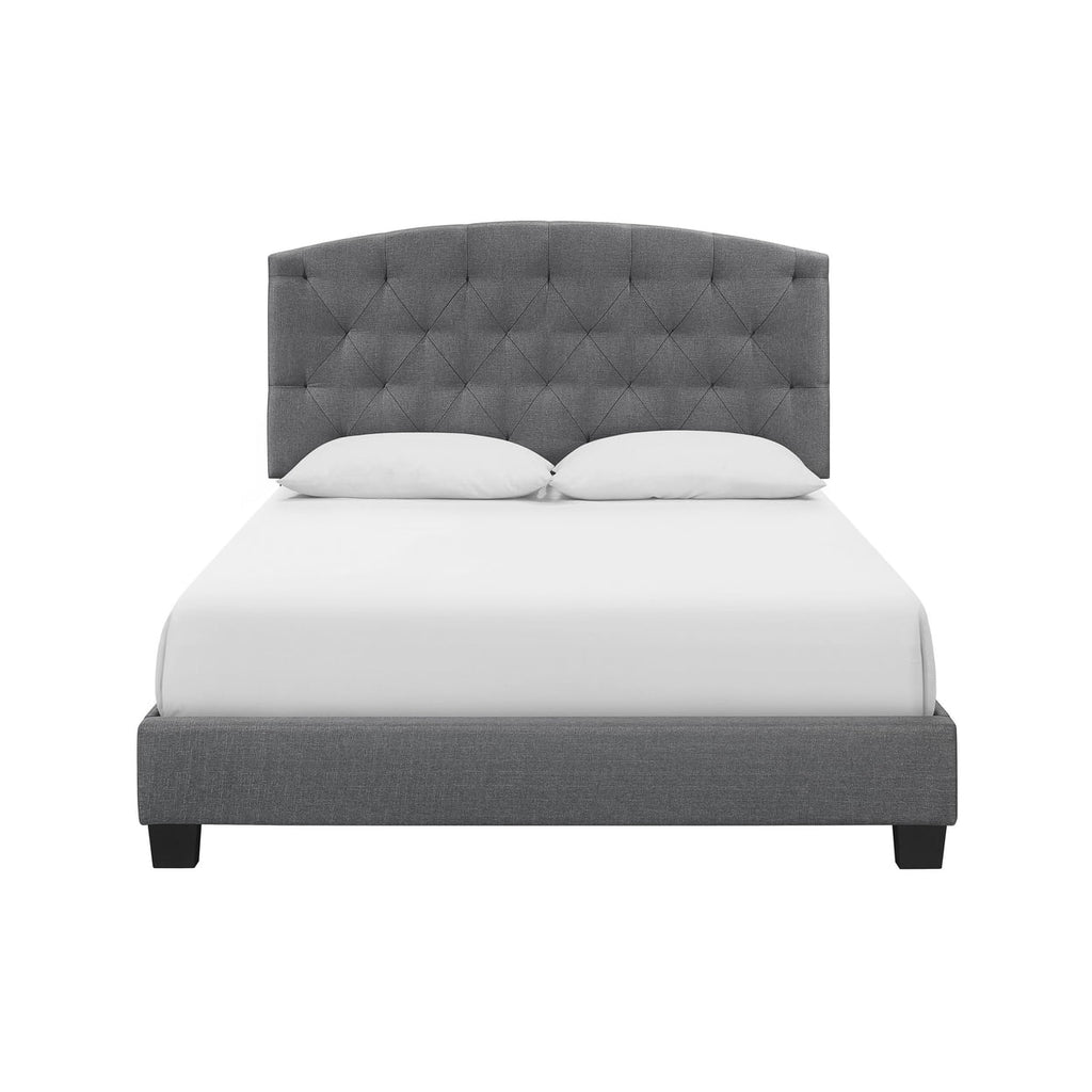 Full Size Upholstered Tufted Light Gray Bed E3356