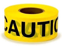 Yellow Buried Barricade Tape, 3 in x 300 ft C71425