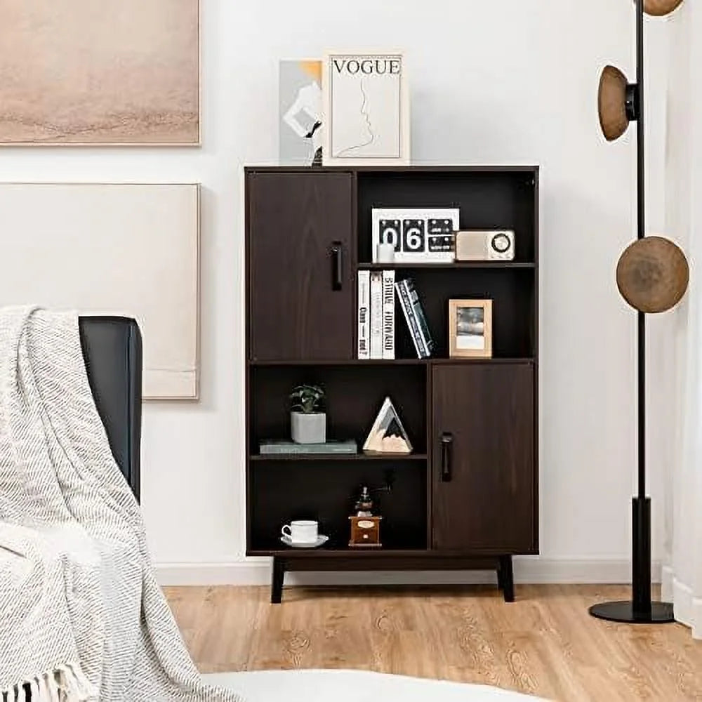 Cabinet with Legs 4-Tier Bookshelf E402