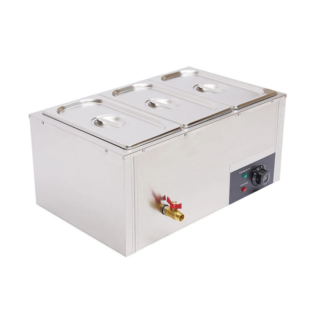 Commercial Electric Stainless Steel Food Warmer with 3 Pan Q187