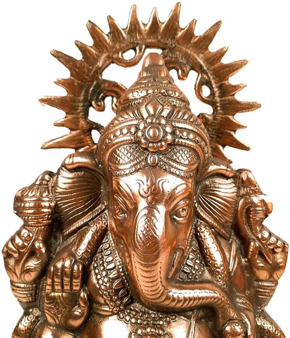 Lord Ganesha Statue Metal 15 Inch Bronze C84736