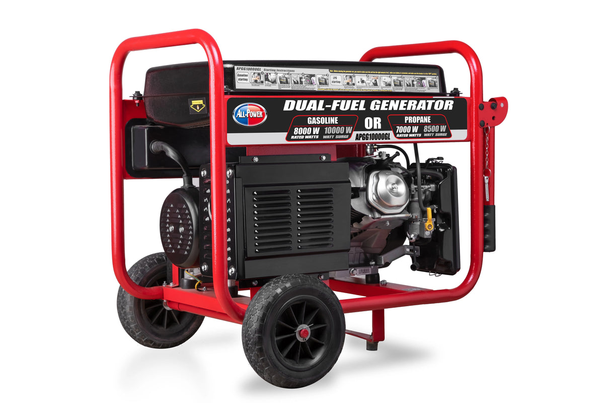 10000 Watt Dual Fuel Portable Generator with Electric Start U34368