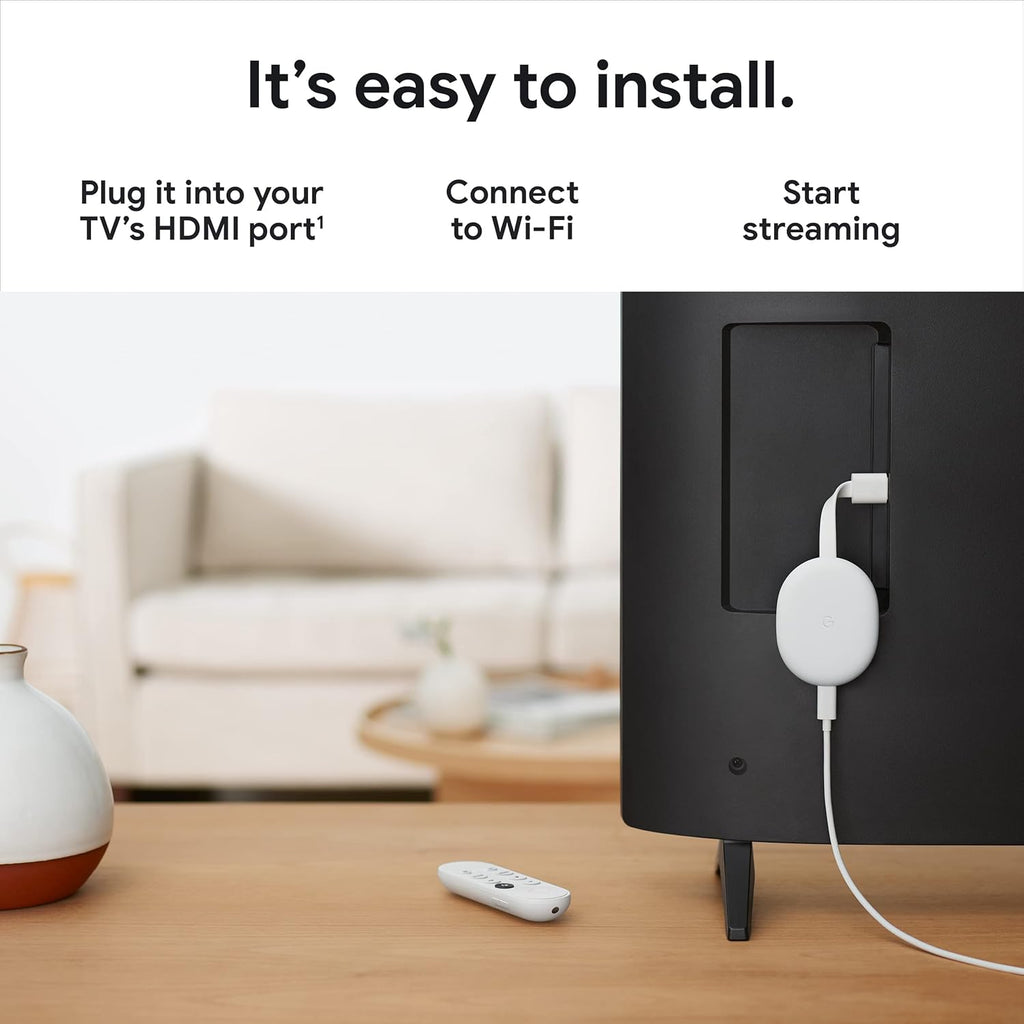 Chromecast with Google TV 4K Streaming Stick Snow C346357