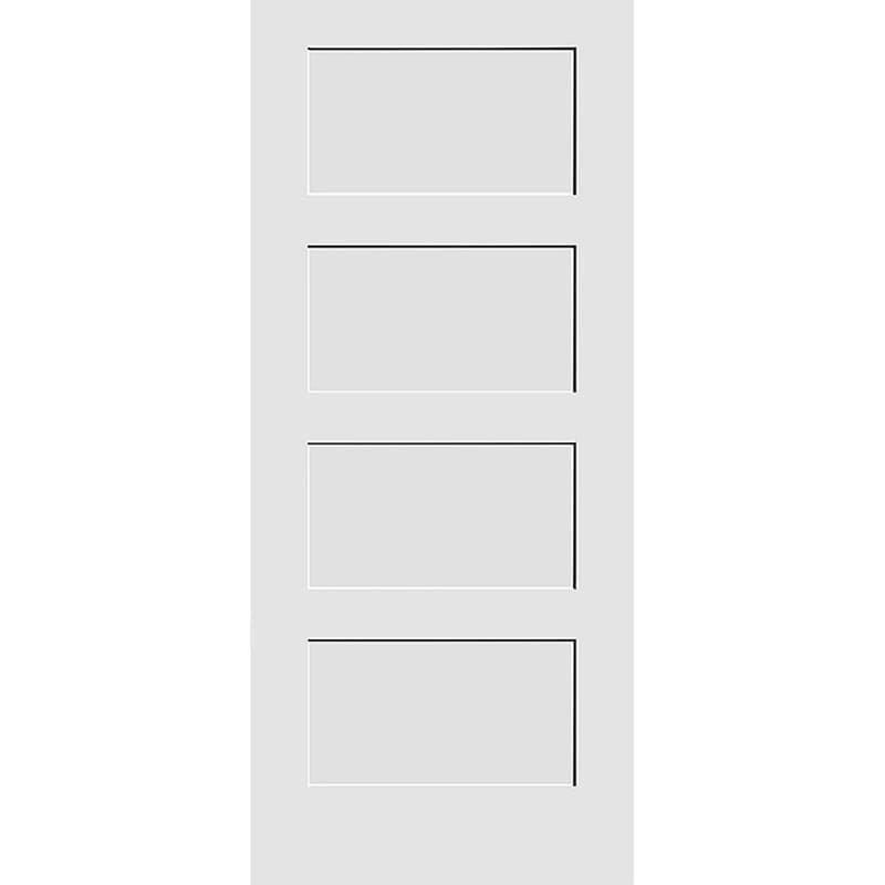 18x22 by 80x22 Shaker 4-Panel Interior Slab Passage Door Primed H634