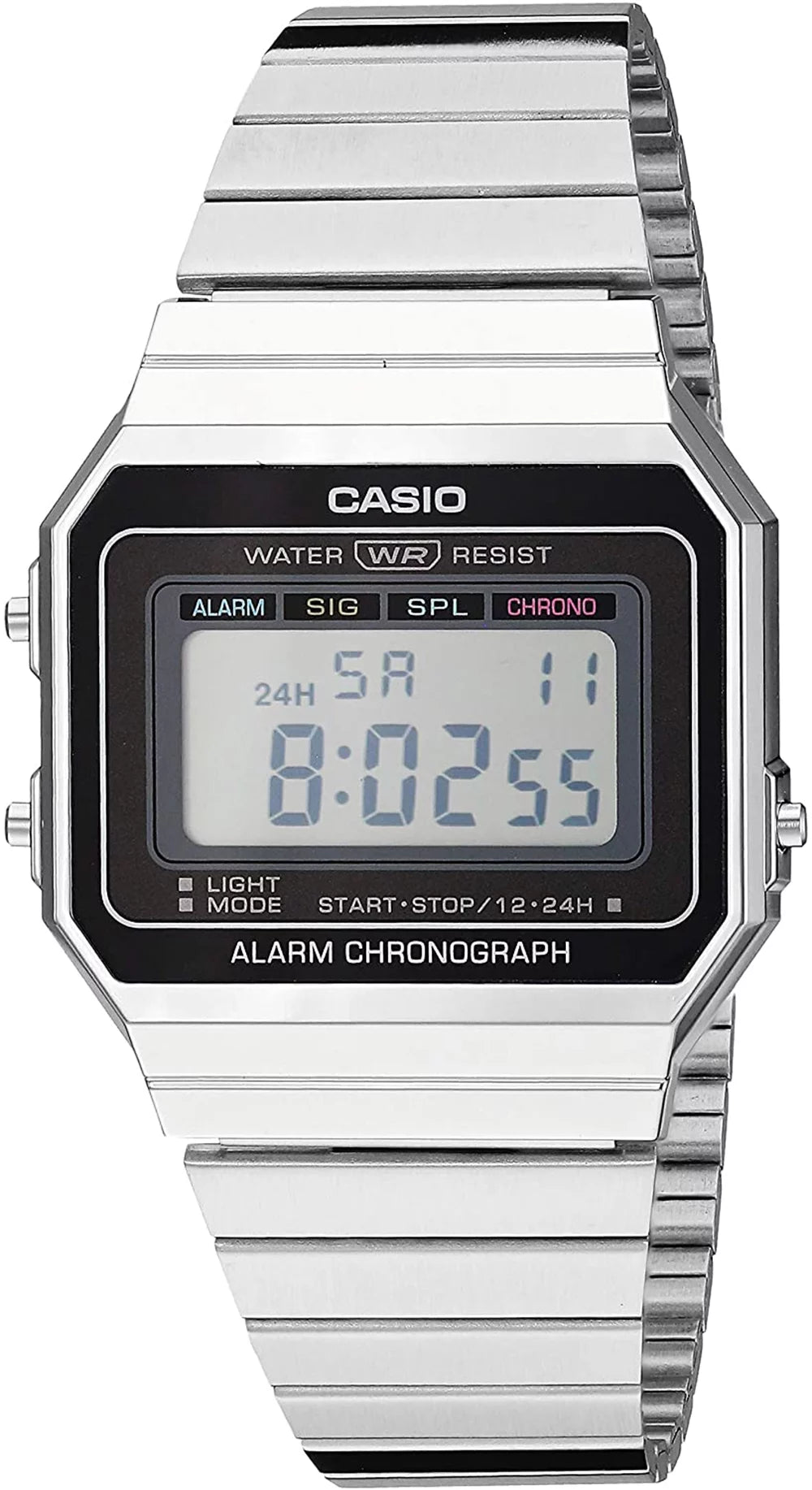 Slim Digital Stainless Steel Watch U82156