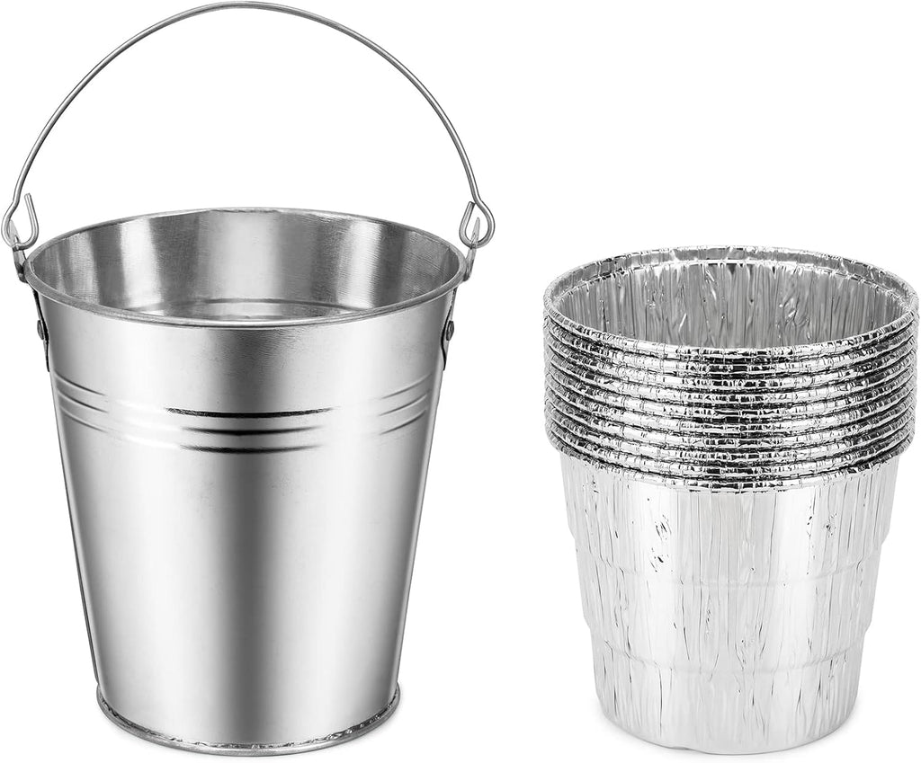 Grill Grease Drip Bucket with 10-Pack Foil Liners I431