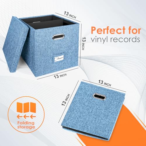 Stackable Vinyl Record Storage Box with Lid P461