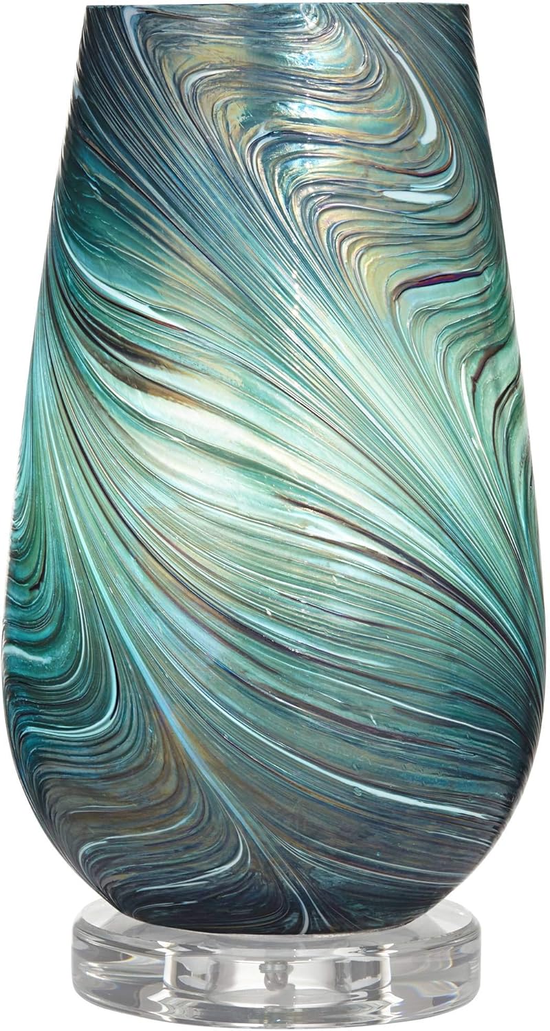 Handcrafted Art Glass Accent Lamps Set of 2 C95607