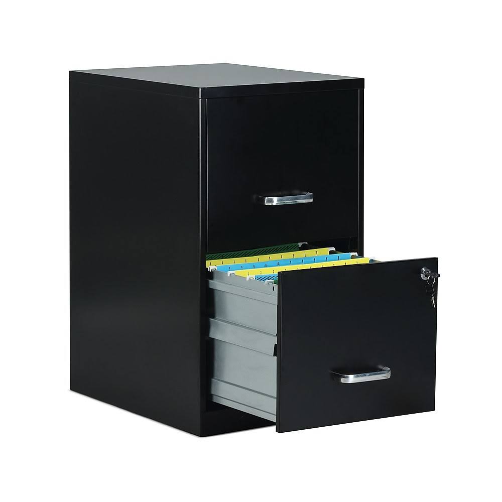 Black 2 Drawer Metal Vertical Filing Cabinet S868777