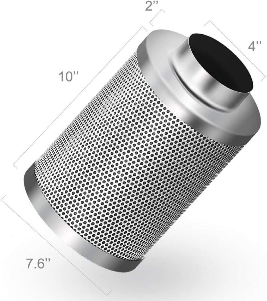 4 Inch 118 CFM Inline Fan Carbon Filter 8 Feet Ducting Combo B6821